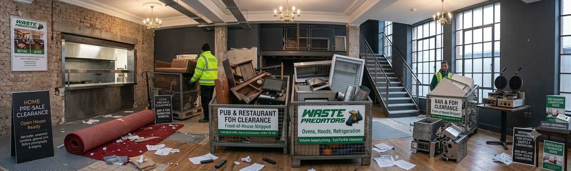 Restaurant and Pub Refit Waste Removal London: Strip-Outs and Clearances Service, M25 London